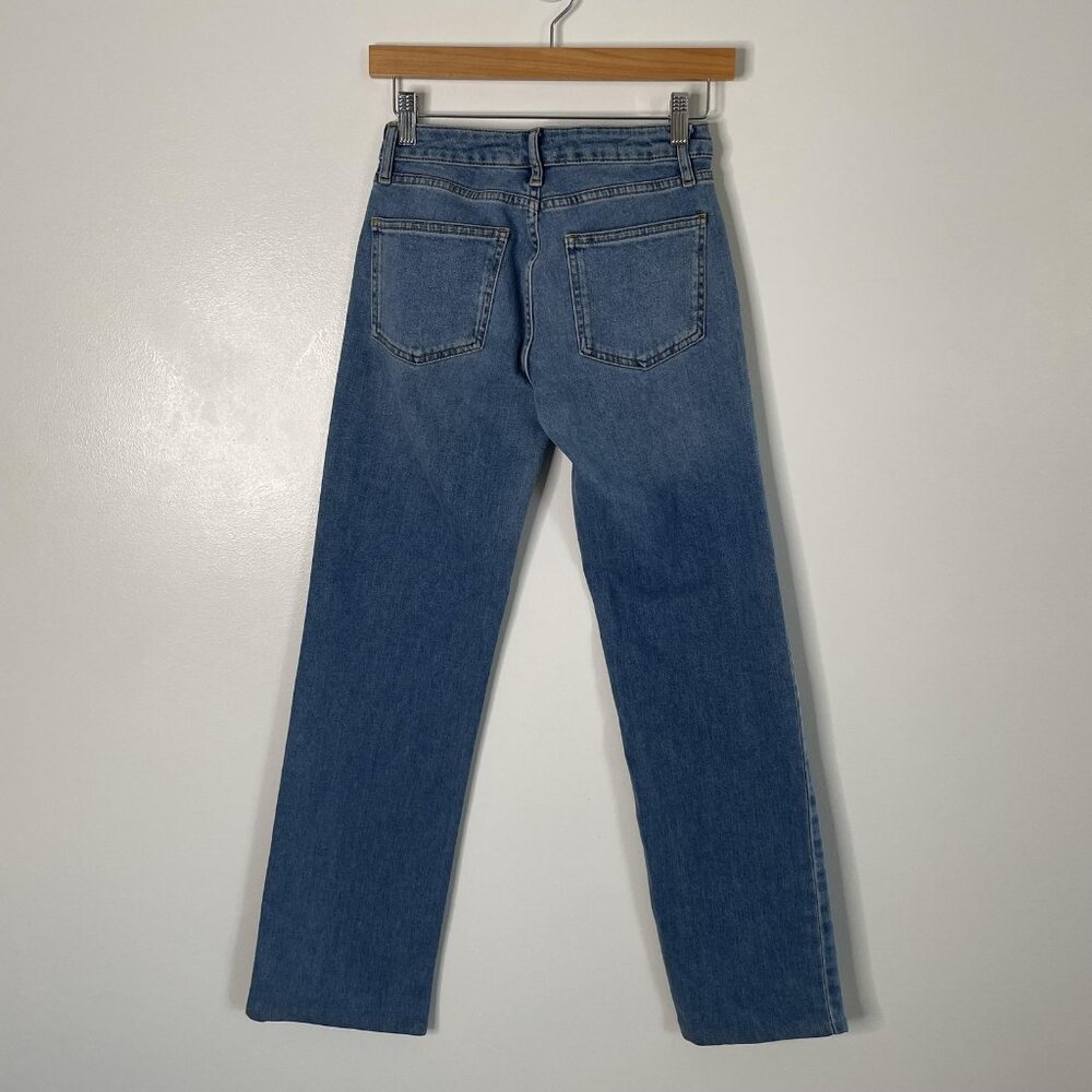 Nelly Jeans Womens EU 32 US 0 Blue Low Waist Straight Leg Denim Casual Y2k - Picture 3 of 10